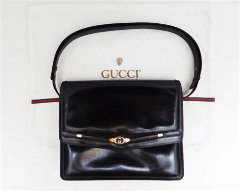 vintage gucci bags black|authentic vintage gucci handbag.